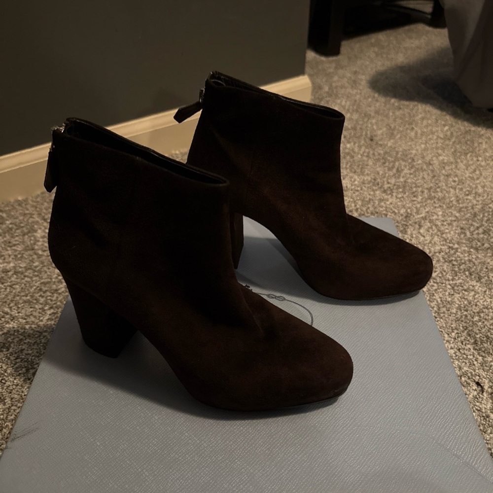 Prada Dark Brown Ankle Booties